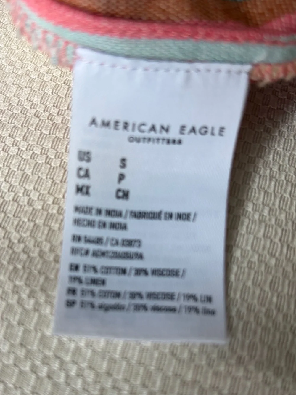 NWT American Eagle Multicolor Striped Tie-Waist Cotton Skirt Sz S Girly Preppy